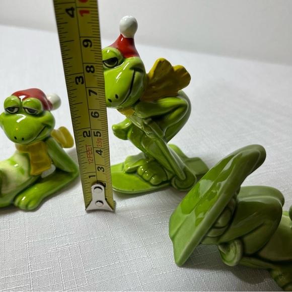Vintage Kitsch Norcrest Frogs - Made In Japan. Fun. MCM. ceramic figurines sport - Picture 7 of 7